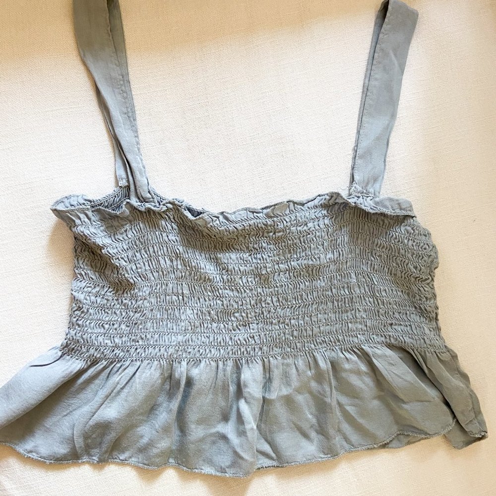 American Eagle Cropped Grey Tank